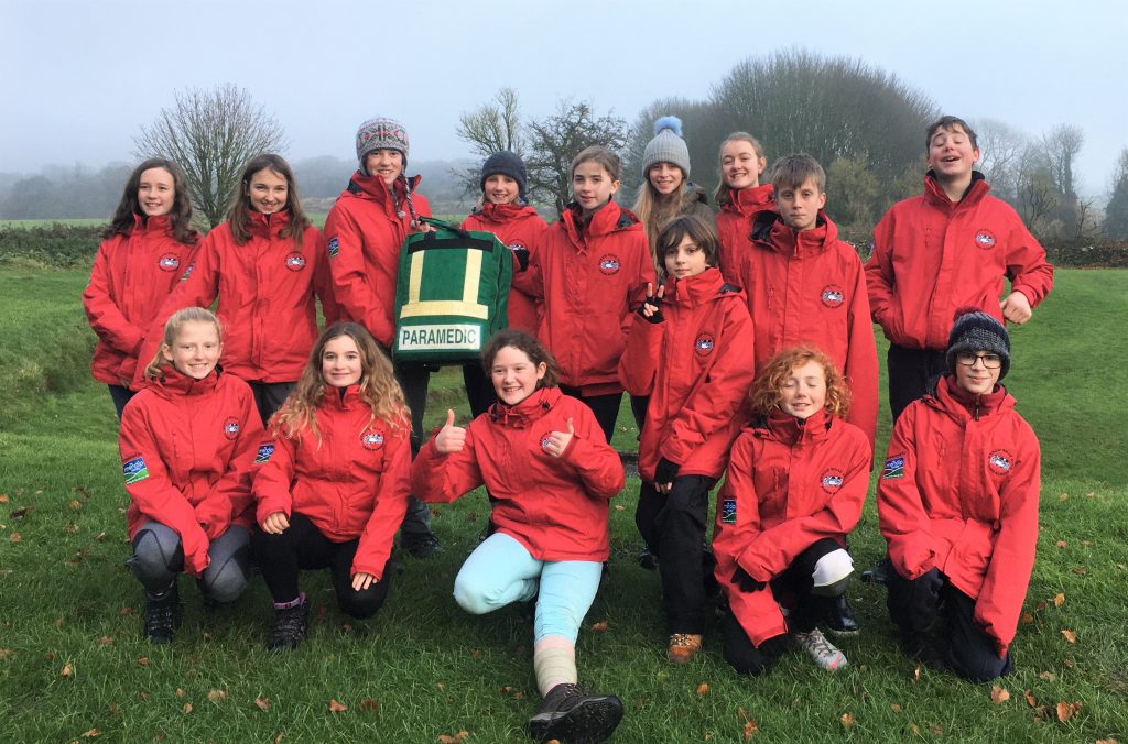 The Mendip Hills AONB Young Rangers with their new uniform