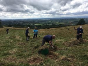Volunteers on the mendips