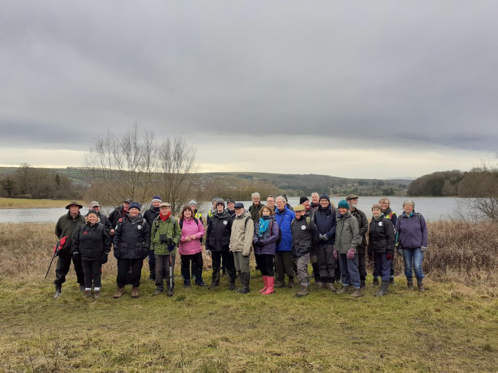 Volunteers stood by Blagdon lake